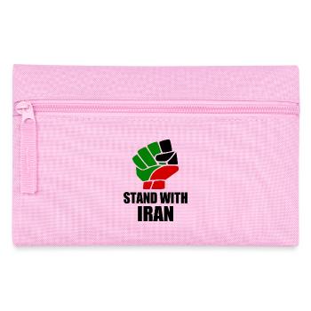 Stand with iran - Federtasche - Rosa - Vorne