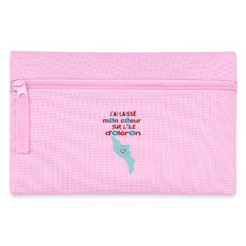 J'ai laissé mon cœur à l'île d'Oléron 2 - Trousse - rose - Devant