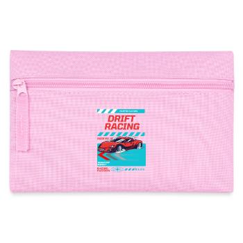 Red Sports Car Drift Racing Design - Pencil Case - pink - Front