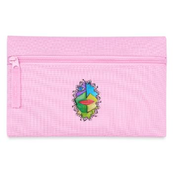 Portrait de visage coloré abstrait - Trousse - rose - Devant