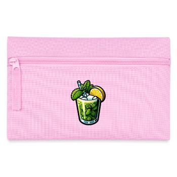 Mojito Cocktail Rum Limette Minze - Federtasche - Rosa - Vorne