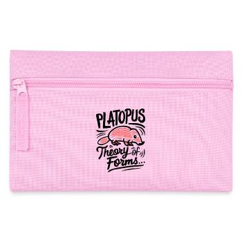 Theory of Forms - Platopus Design - Pencil Case - pink - Front
