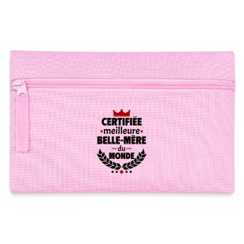 Certifiée meilleure belle mère du monde, noël - Trousse - rose - Devant