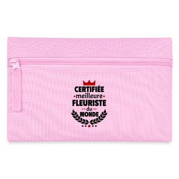 Certifiée meilleure fleuriste du monde, noël - Trousse - rose - Devant