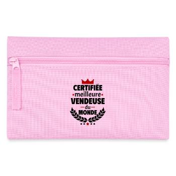 Certifiée meilleure vendeuse du monde, noël - Trousse - rose - Devant