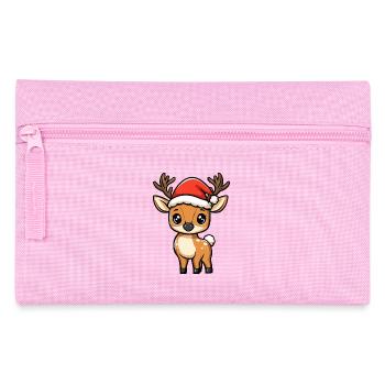 Hirsch Weihnachten - Federtasche - Rosa - Vorne
