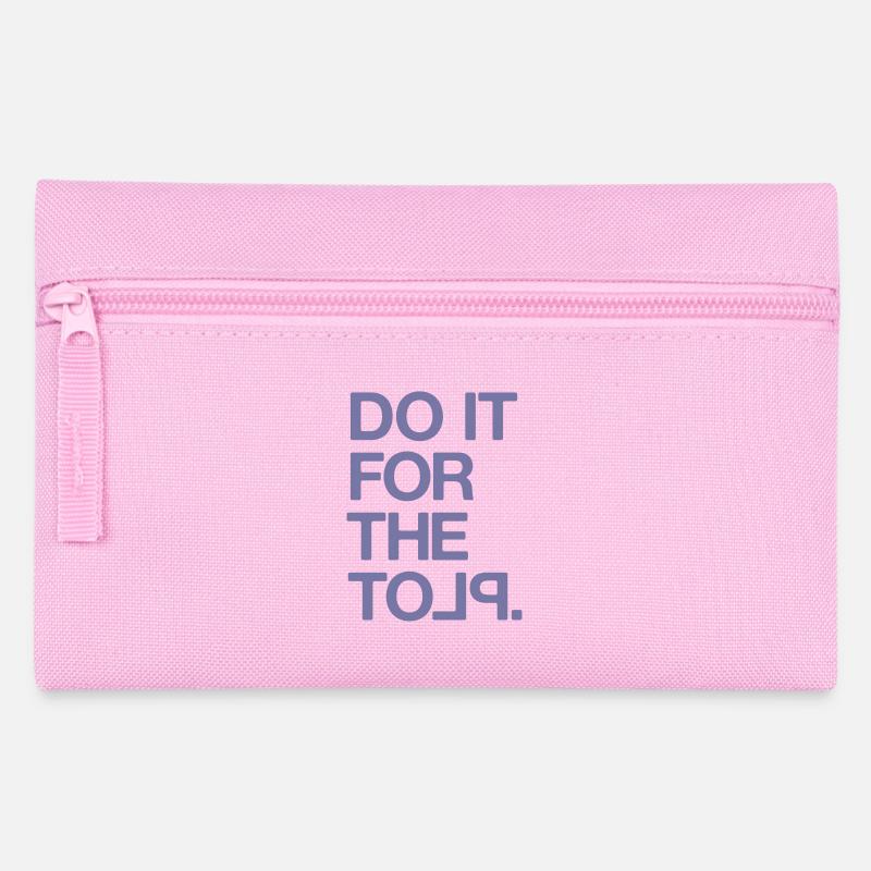 "Do it for the Plot" / Motivation - Federtasche - Rosa