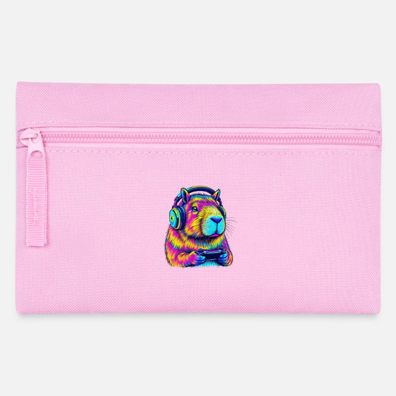 Capybara Jeux Vidéo Amusants - Trousse - rose