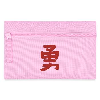 Mut (Japanisch) Kanji Schrift - TUSCHE - Federtasche - Rosa - Vorne