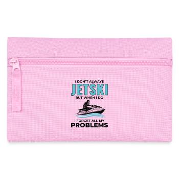 Lustiger Jetski Vergiss Probleme Wassersport - Federtasche - Rosa - Vorne