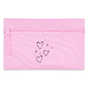 Herz – minimalistisches, handschrift, gezeichnet - Federtasche - Rosa - Vorne
