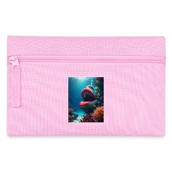 Unterwassermund: Riesiger Lippenabdruck - Federtasche - Rosa - Vorne