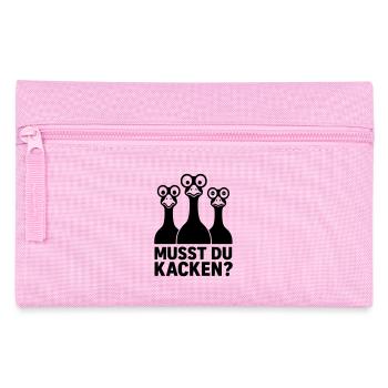Do you have to poop funny kids geese googly eyes - Pencil Case - pink - Front