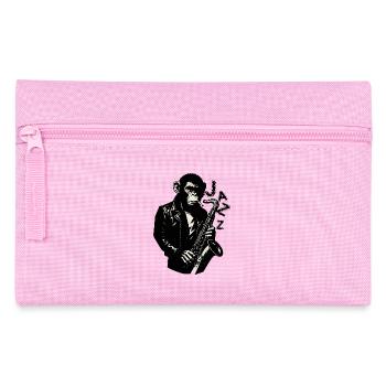 Noir Jazz Monkey Sax - Pencil Case - pink - Front