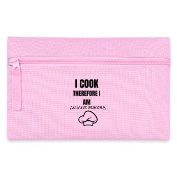 I Cook Therefore I Am - Funny Cooking Quote - Federtasche - Rosa - Vorne