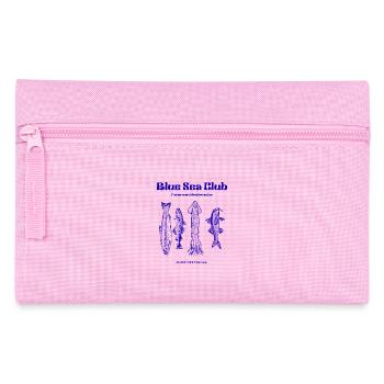 Blue Sea Club Fish & Octopus Illustration - Pencil Case - pink - Front
