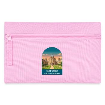 Oxford UK Vintage-Reiseposter-Kunst - Federtasche - Rosa - Vorne