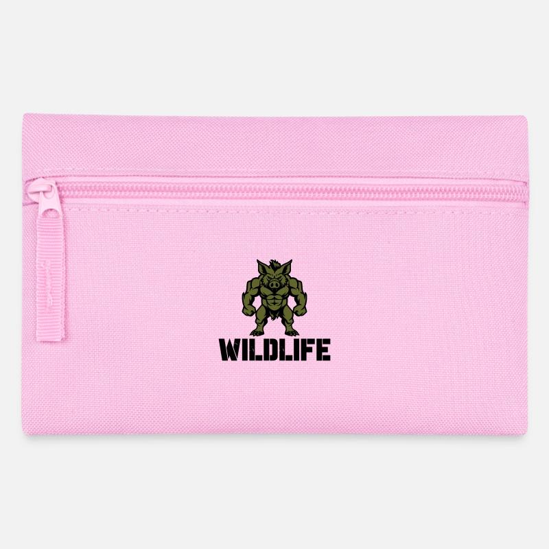 Sanglier Bande dessinée Faune - Trousse - rose
