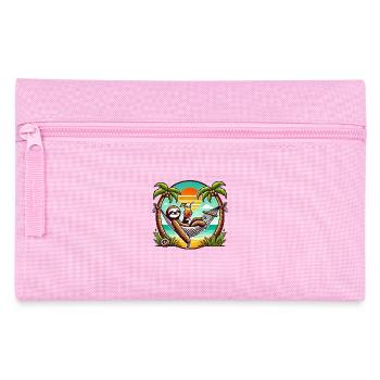 Paresseux dans le hamac - Trousse - rose - Devant