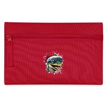Echse Weihnachten Lustig - Federtasche - Rot - Vorne