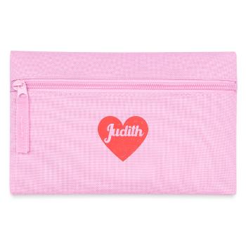 Judith Name Rotes Herz Liebe Fan Retro - Federtasche - Rosa - Vorne