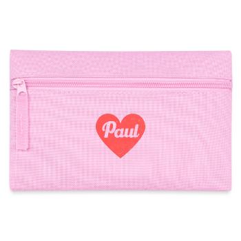 Paul Nom Coeur Rouge Amour Fan Rétro - Trousse - rose - Devant