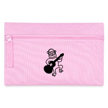 Singe joue de la guitare - Line - Trousse - rose - Devant