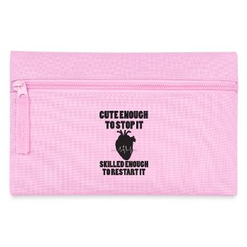 Doktor / Arzt: Cute Enough To Stop It. Skilled - Federtasche - Rosa - Vorne
