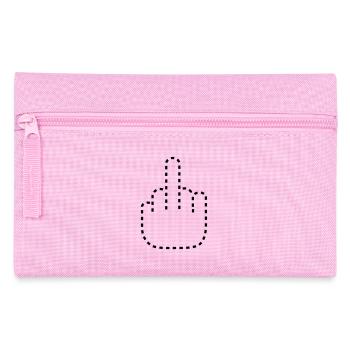 dashed_fuck_you_1c - Pencil Case - pink - Front