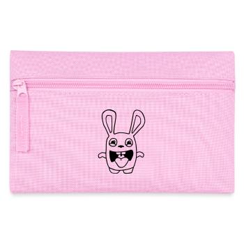 drawing cute rabbit stupid comic style cartoon fun - Pencil Case - pink - Front