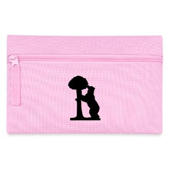 dessin silhouette ours et l'arbousier madrid Spain - Trousse - rose - Devant