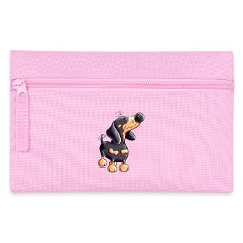 Lustiger Dackel - Federtasche - Rosa - Vorne