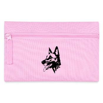 Tête malinoise - Trousse - rose - Devant