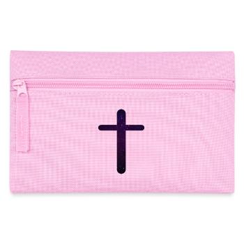CROIX FOI CHRÉTIENNE - Trousse - rose - Devant