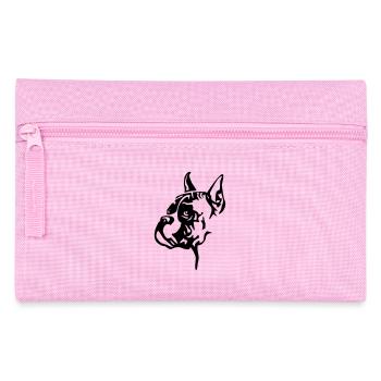 Tête de boxeur amarré - Trousse - rose - Devant