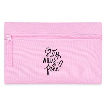 STAY WILD & FREE - Federtasche - Rosa - Vorne
