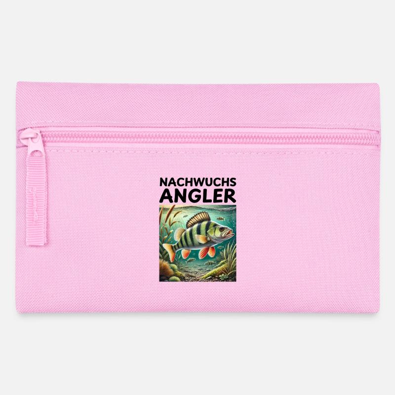 Nachwuchs Angler - Barsch Motiv Angler Kinder - Federtasche - Rosa