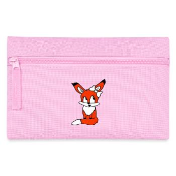 Fuchs Weiblich Mädchen Hübsche Schleife Frau Schön - Federtasche - Rosa - Vorne