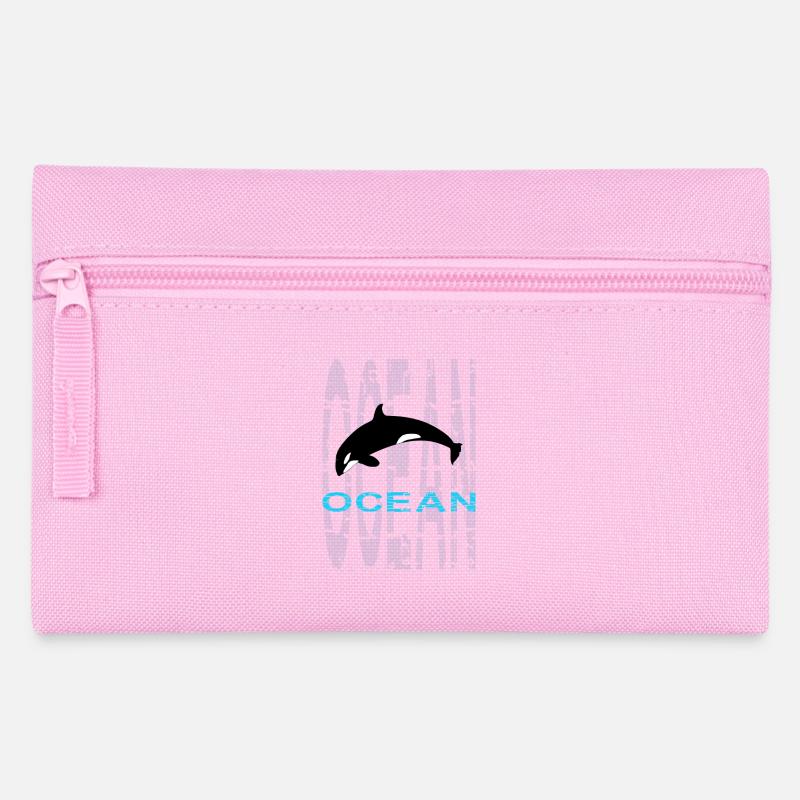 Wal - Ozean - Federtasche - Rosa