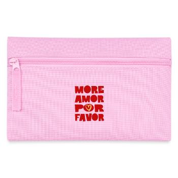 More Amor Por Favor – Bold Love Design - Pencil Case - pink - Front