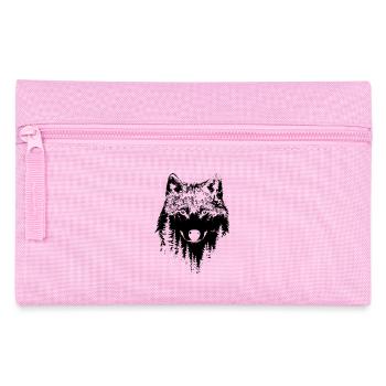 Wolf Forest Silhouette - Pencil Case - pink - Front