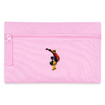 Skater Action Yellow Board Artwork - Pencil Case - pink - Front