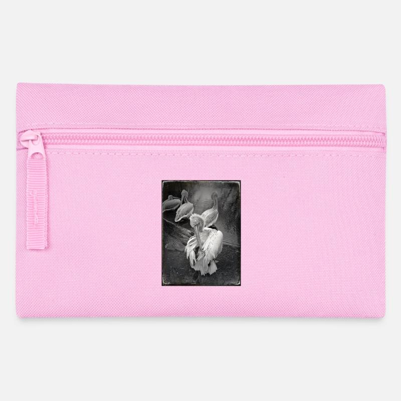 Dark Pelicans - Pencil Case - pink