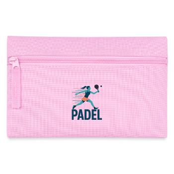 Padel Power Sprint Logo - Pencil Case - pink - Front