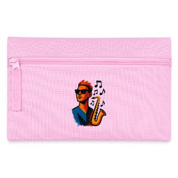 Saxophon – Jazz – Musik - Federtasche - Rosa - Vorne