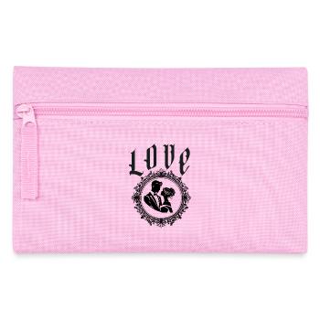 Cadeau Saint Valentin couple - Trousse - rose - Devant