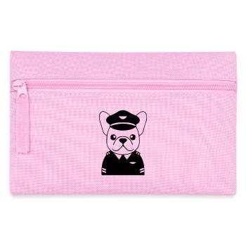 Frenchie Pilot Uniform Schwarz - Federtasche - Rosa - Vorne
