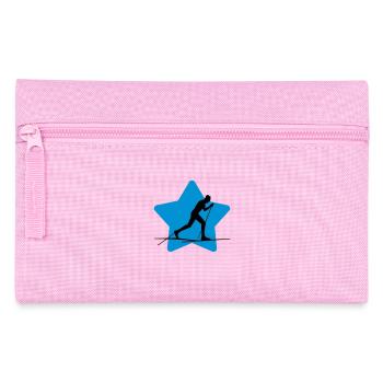 Cross Country Skiing Langlaufen Ski de fond - Pencil Case - pink - Front