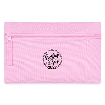 Besties Trip 2023 Fun Girls Voyage Week-end Vacances - Trousse - rose - Devant
