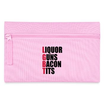 Liquor Guns Bacon & Tits - Pencil Case - pink - Front